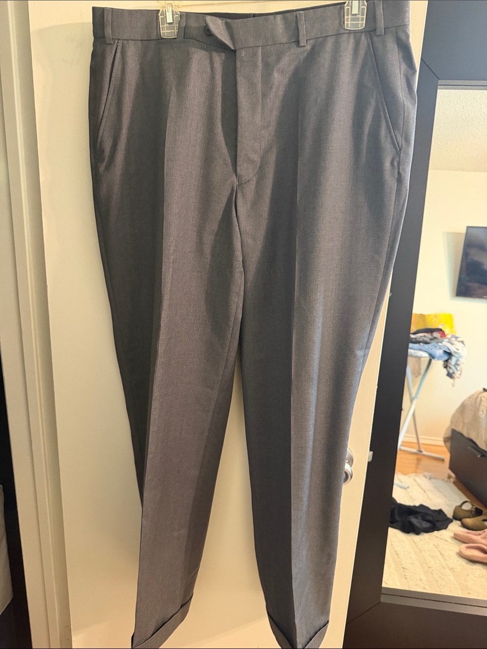 Men's Dress Pants in Charcoal Gray